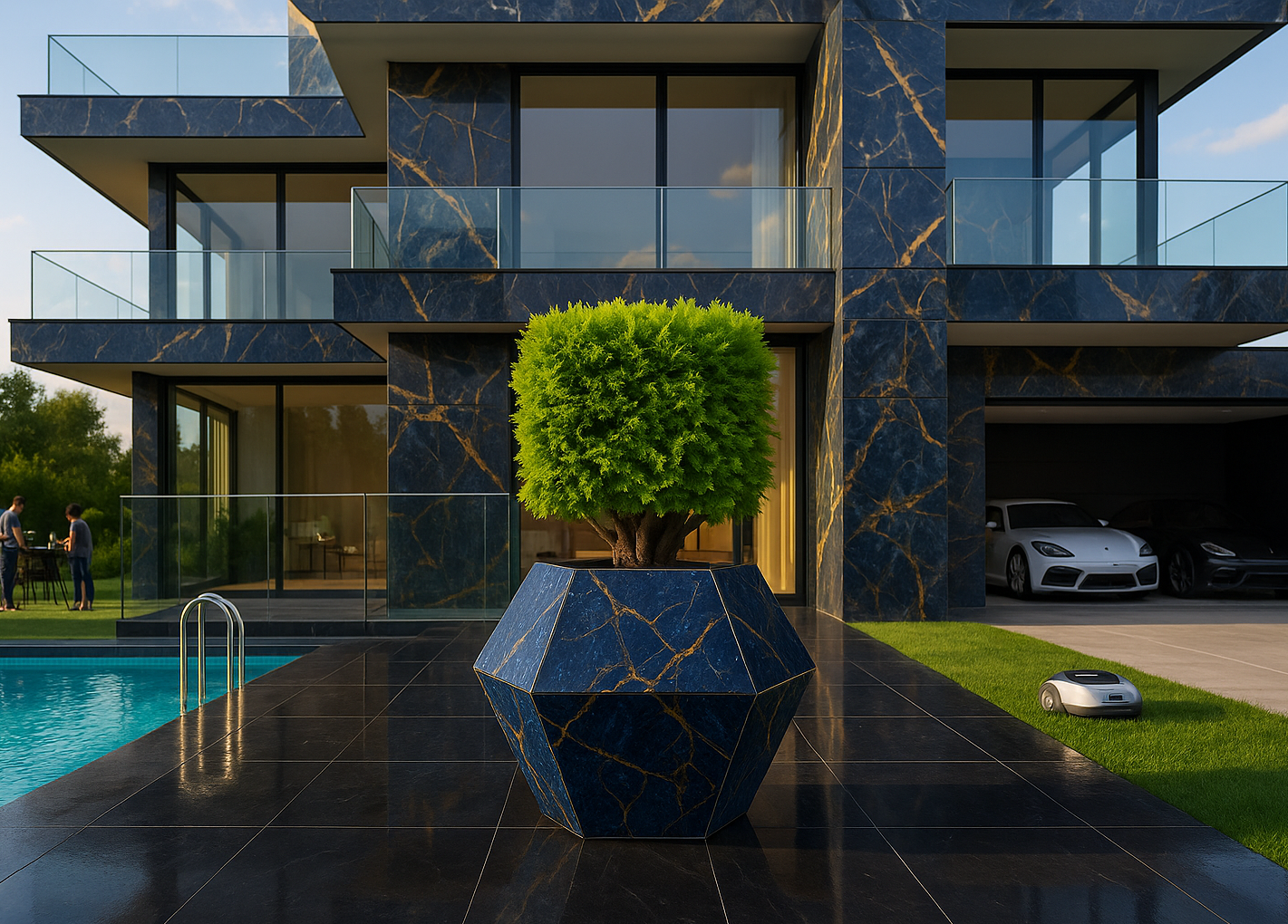 Мармурове кашпо